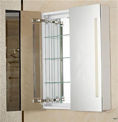 backlit bathroom mirror cabinet